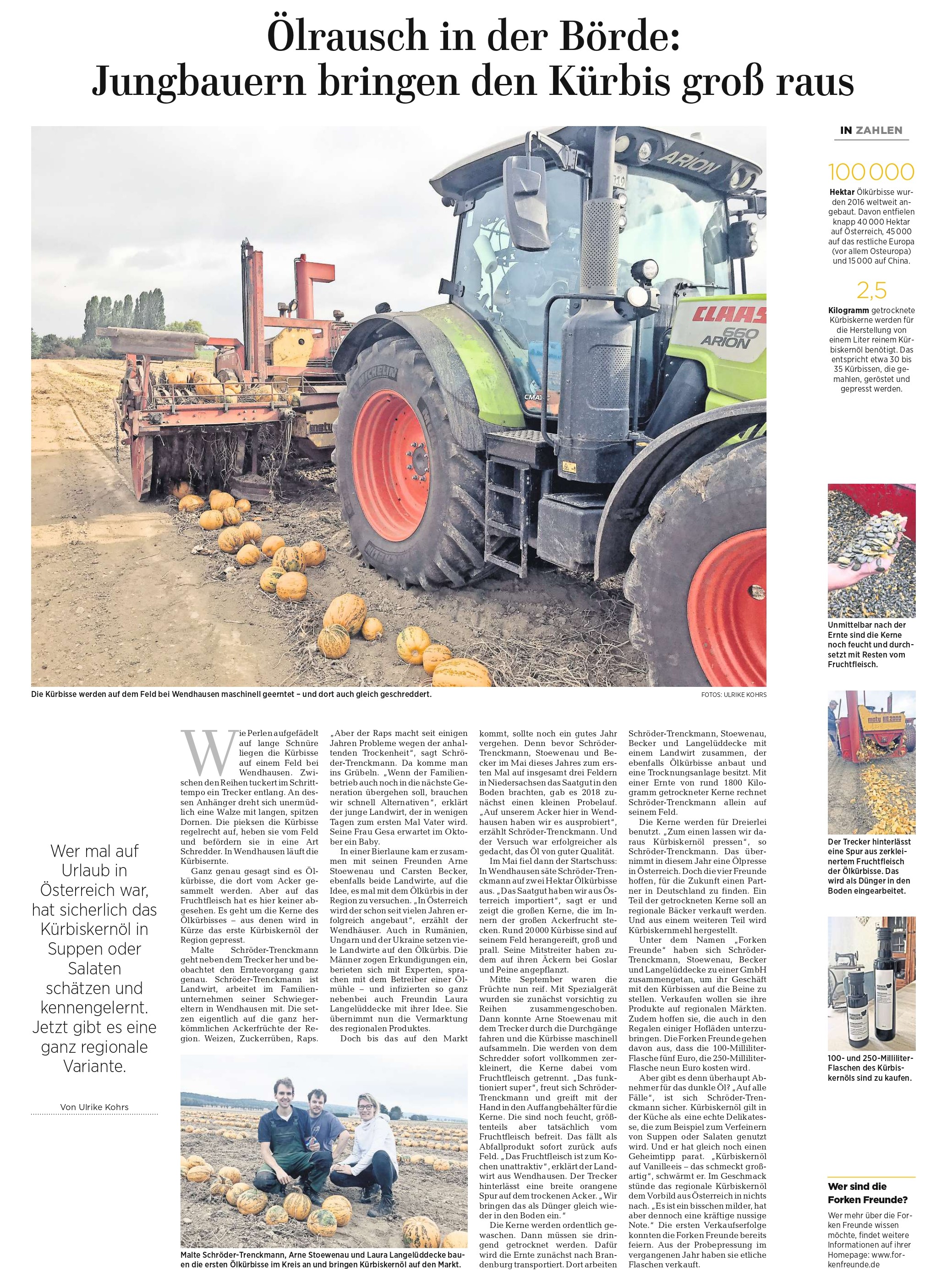 2019_09_18_ Hildesheimer Allgemeine Zeitung - Ölrausch in der Börde Jungbauern bringen den Kürbis groß raus_page-0001 (2)
